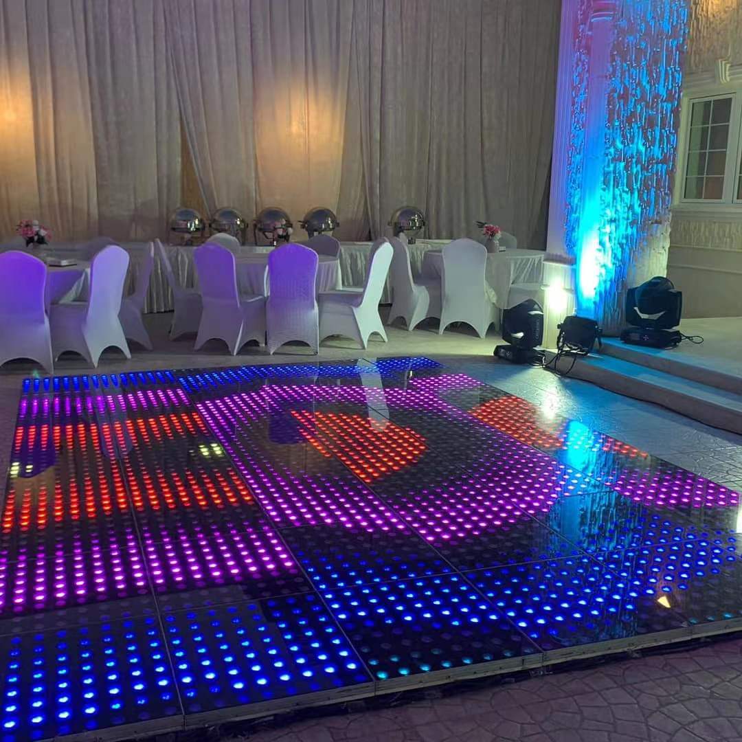 Las decoraciones de boda iluminan los precios de la pista de baile portátil móvil